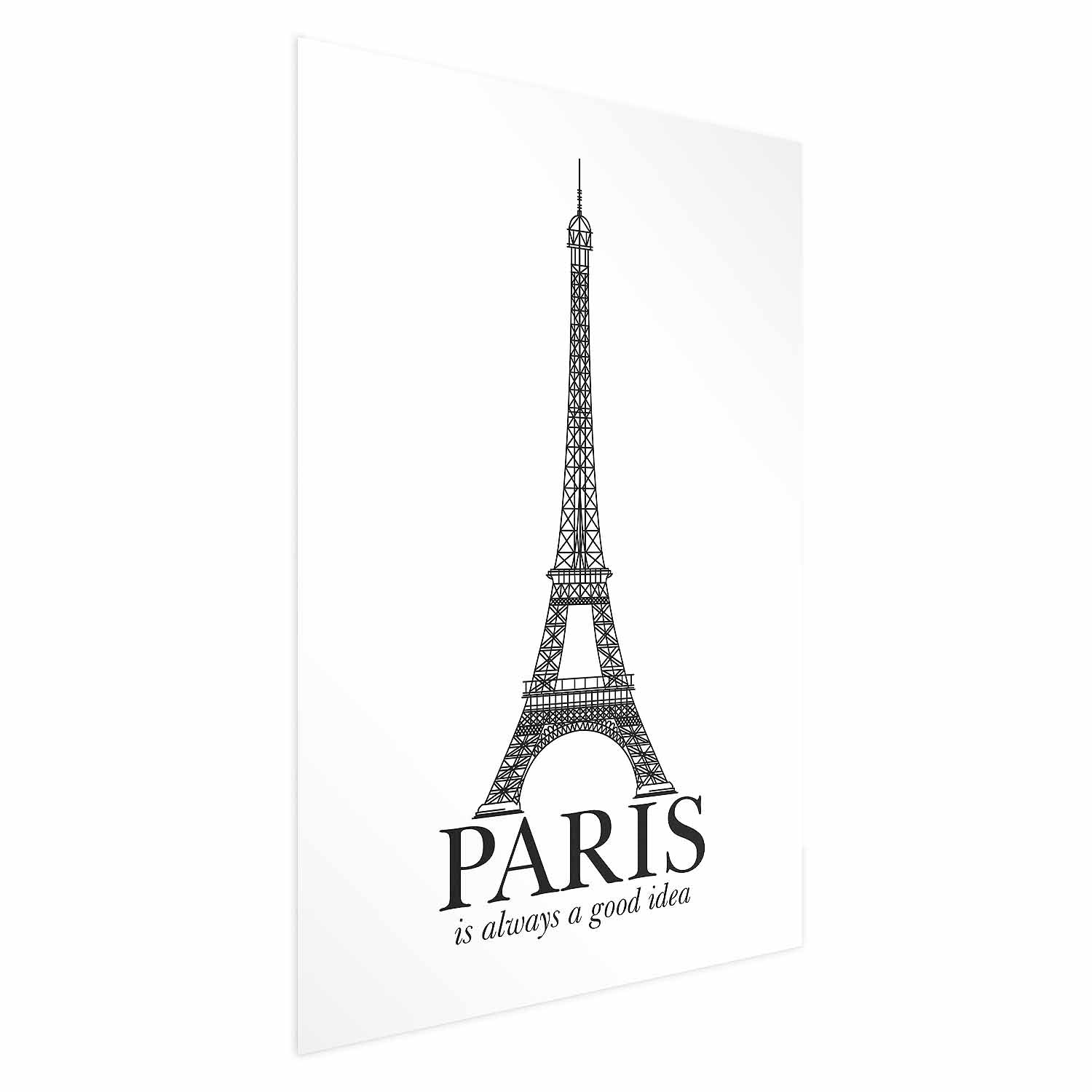Paris Architecture Typography Poster