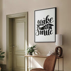 Wake Up and Smile Text Poster