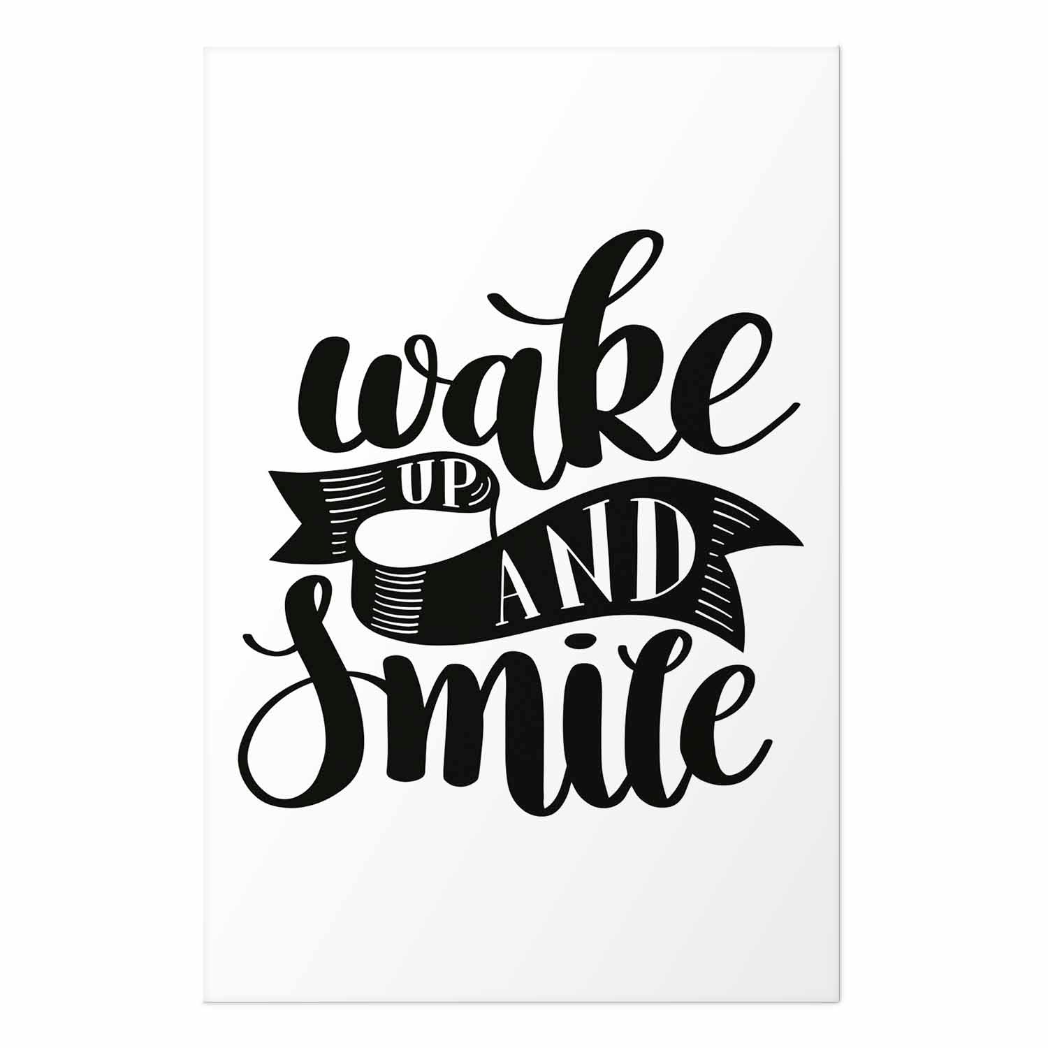 Wake Up and Smile Text Poster