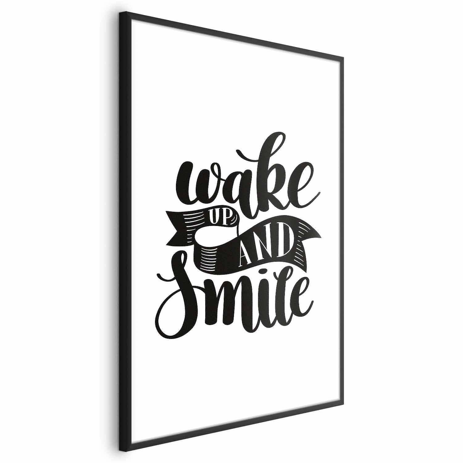 Wake Up and Smile Text Poster
