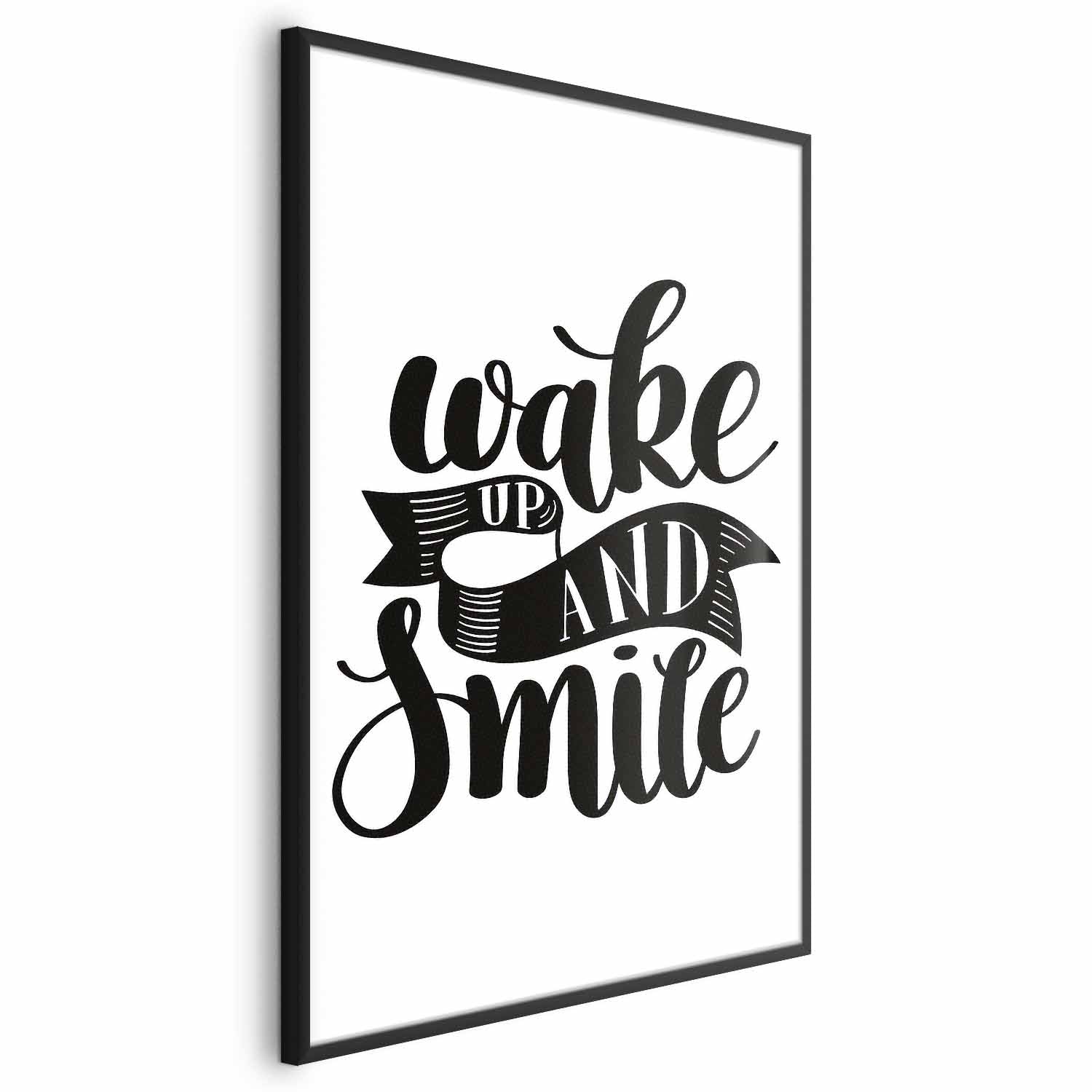 Wake Up and Smile Text Poster
