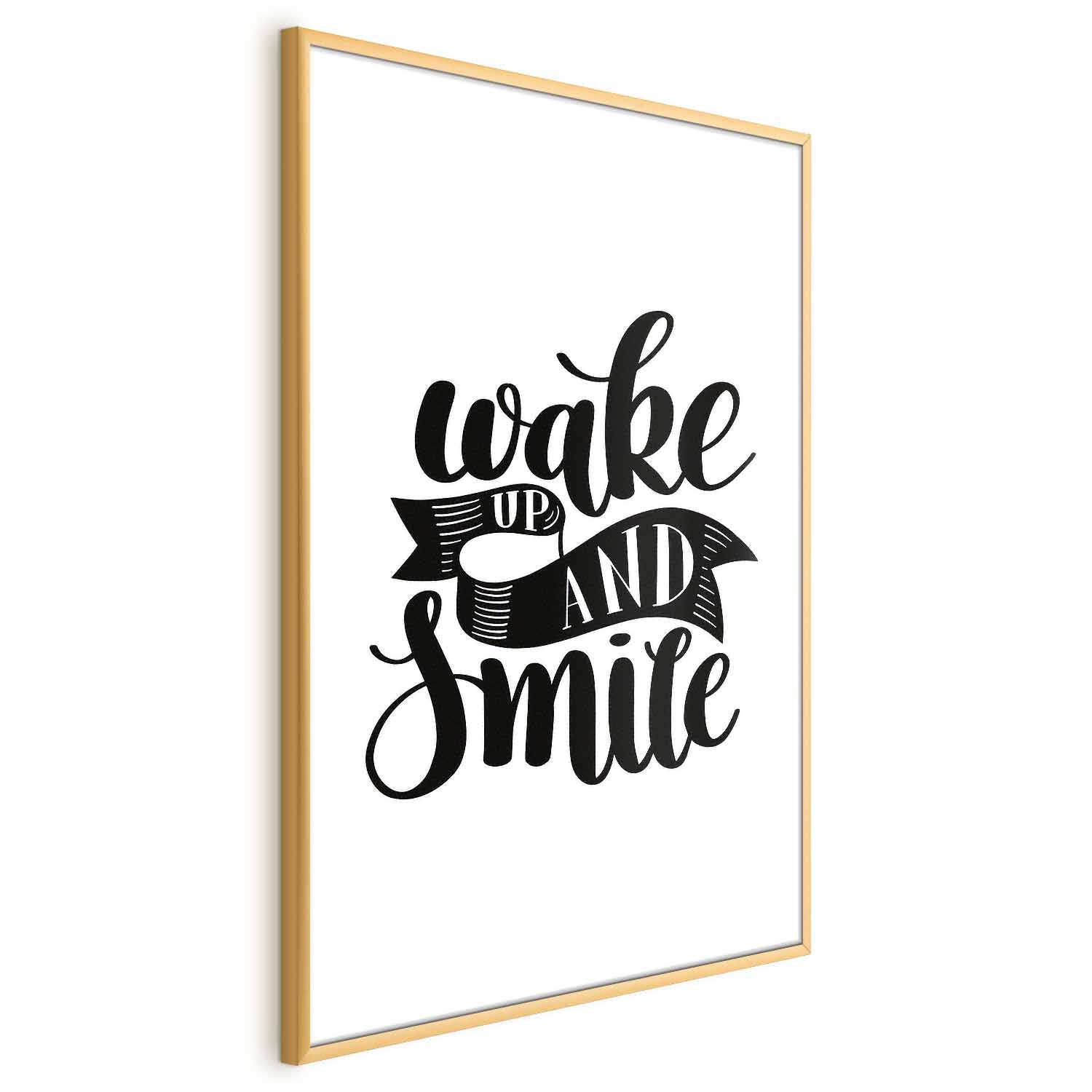 Wake Up and Smile Text Poster