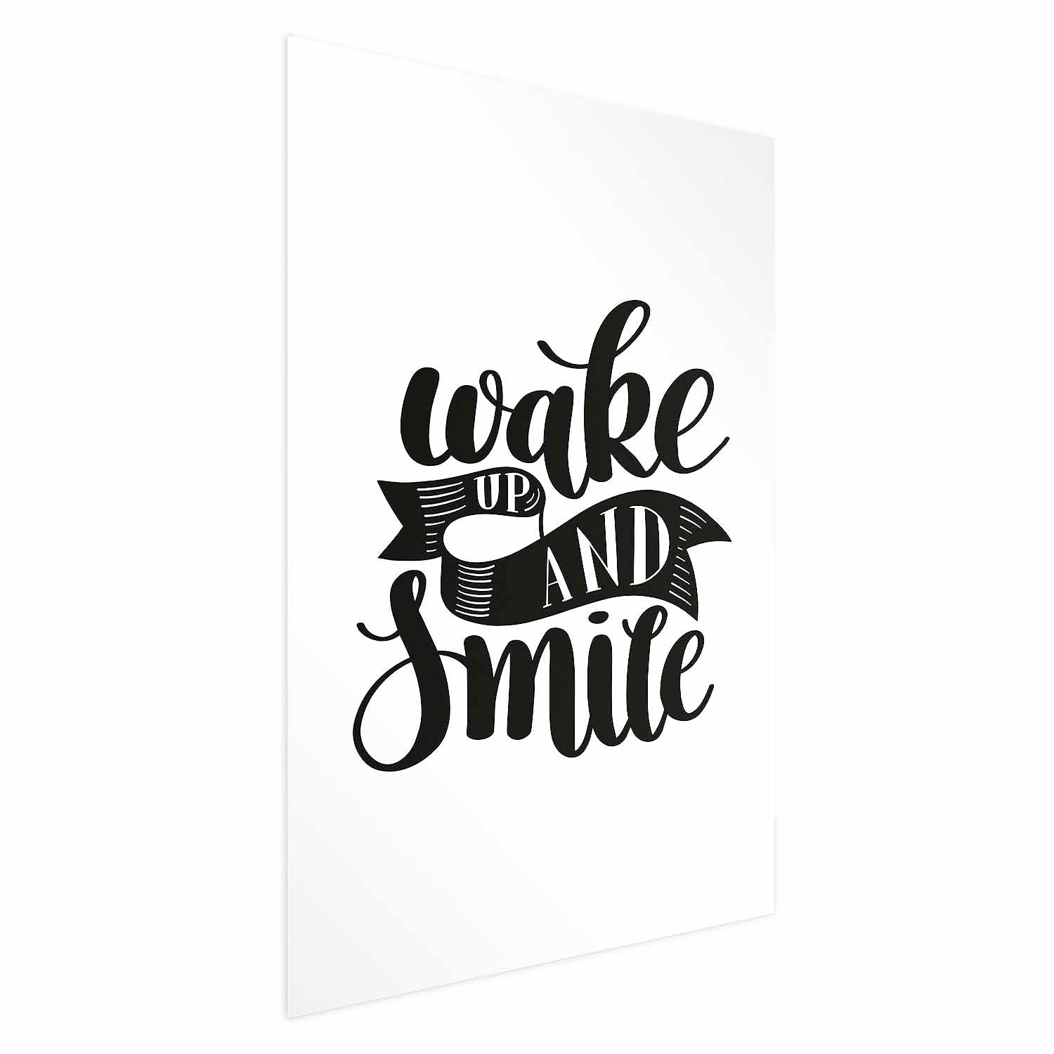 Wake Up and Smile Text Poster