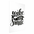 Wake Up and Smile Text Poster
