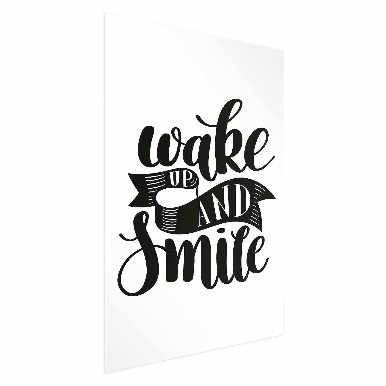 Wake Up and Smile Text Poster