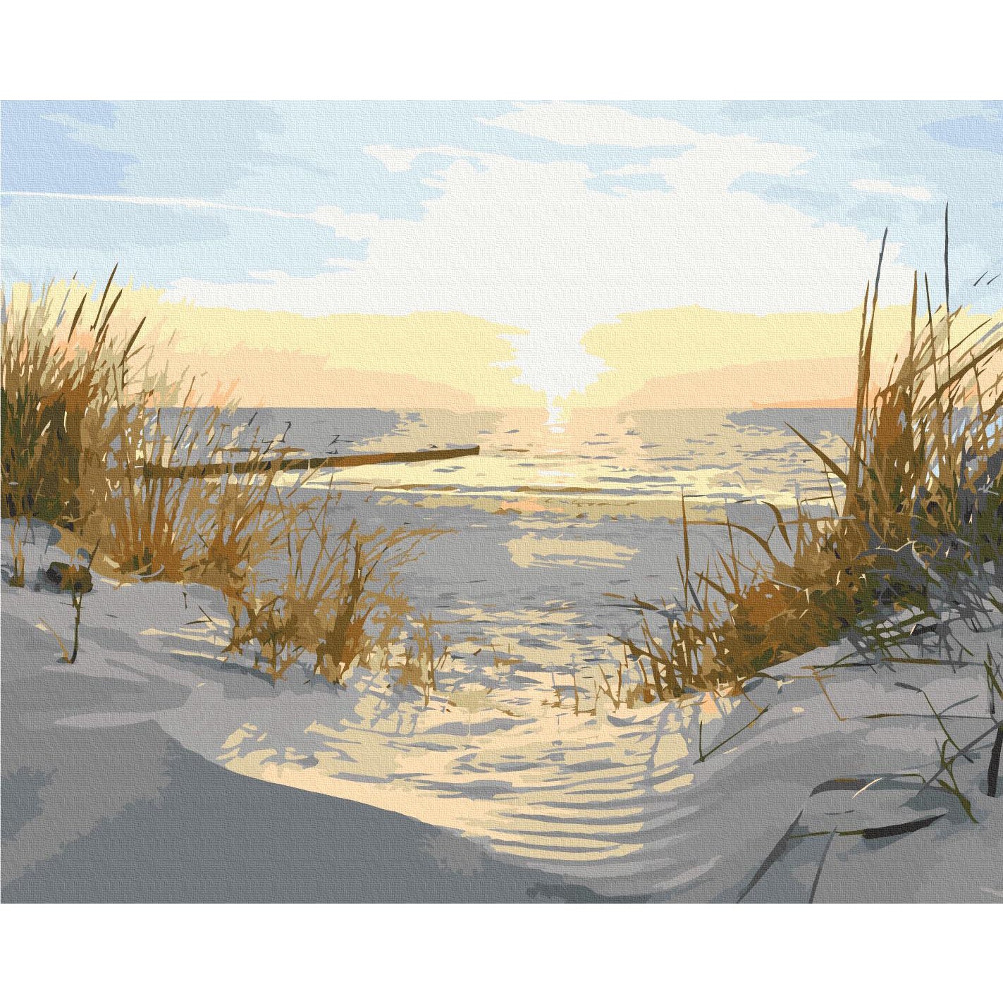 Coastal Sand Dunes Landscape Paint by Numbers Kit