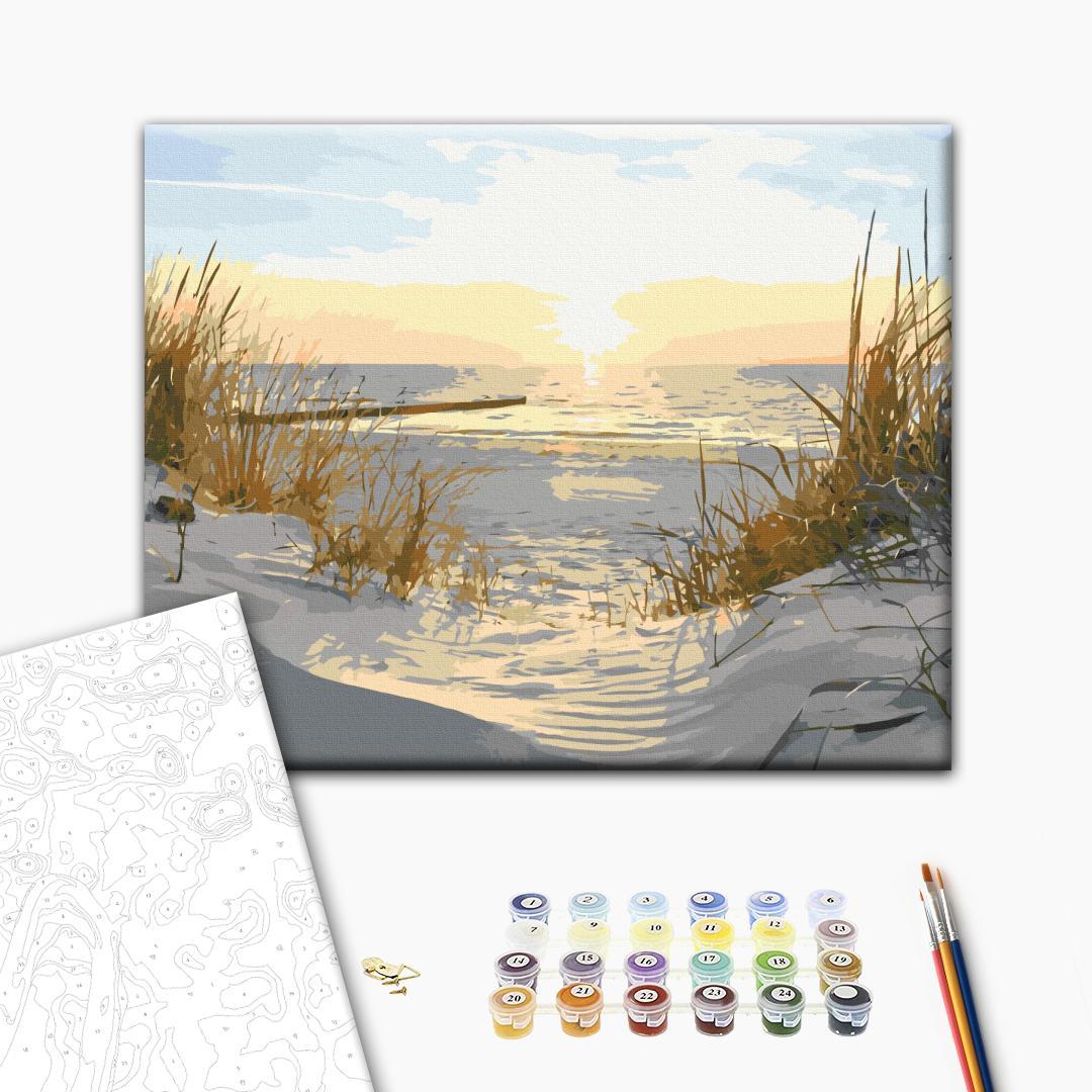 Coastal Sand Dunes Landscape Paint by Numbers Kit