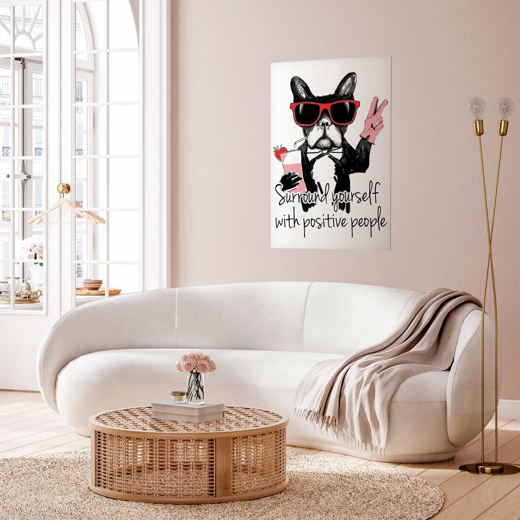 Positive People Quote Text Poster