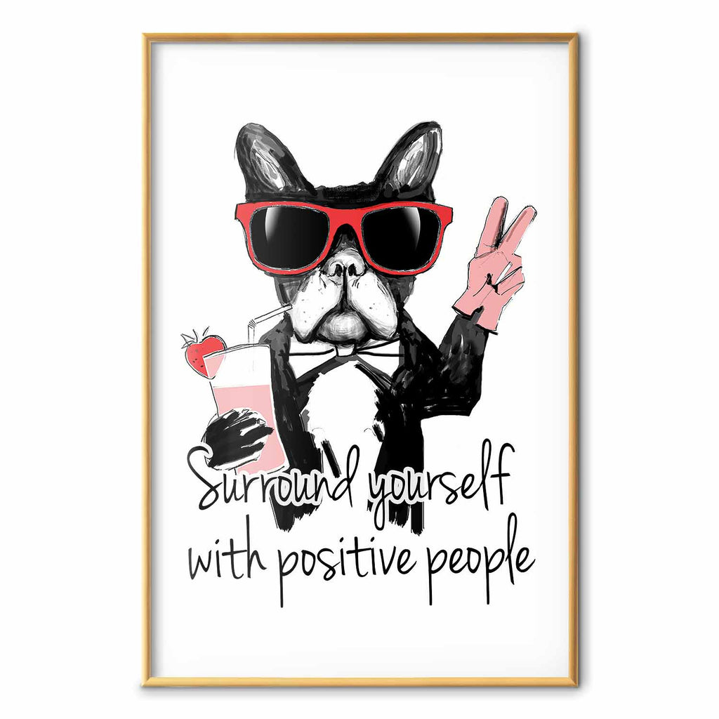 Positive People Quote Text Poster