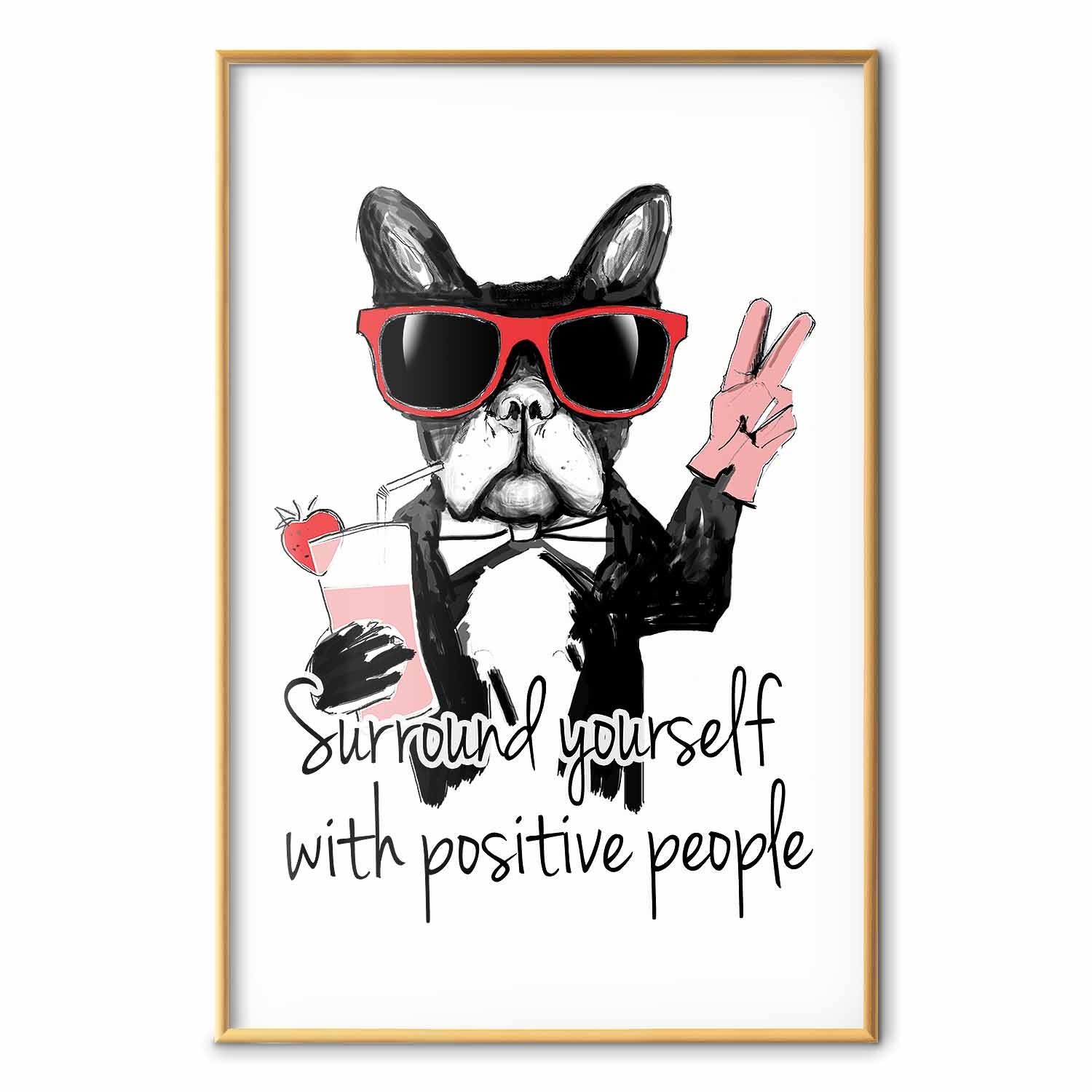 Positive People Quote Text Poster