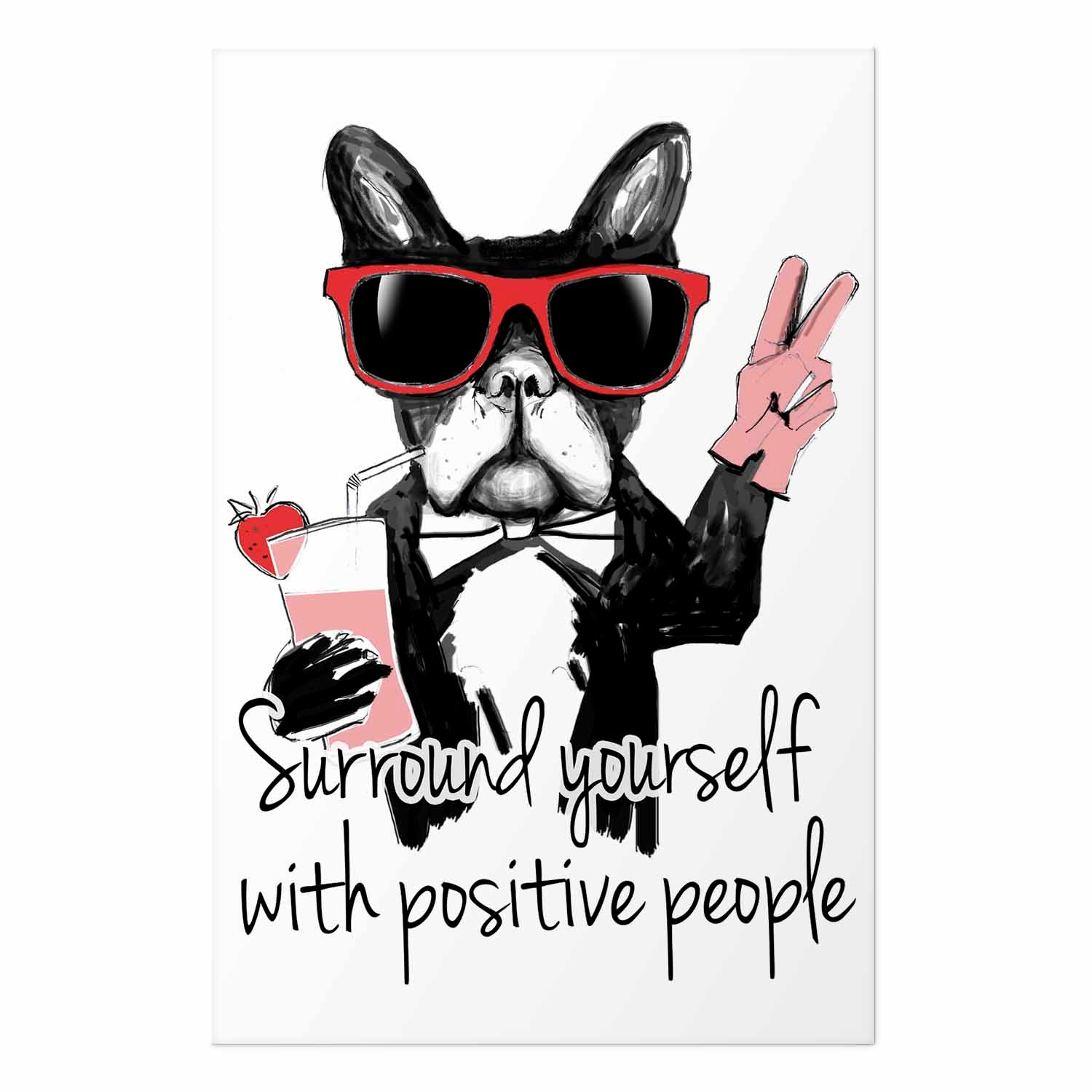 Positive People Quote Text Poster