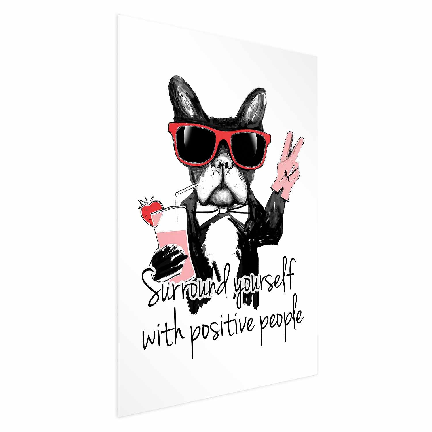Positive People Quote Text Poster