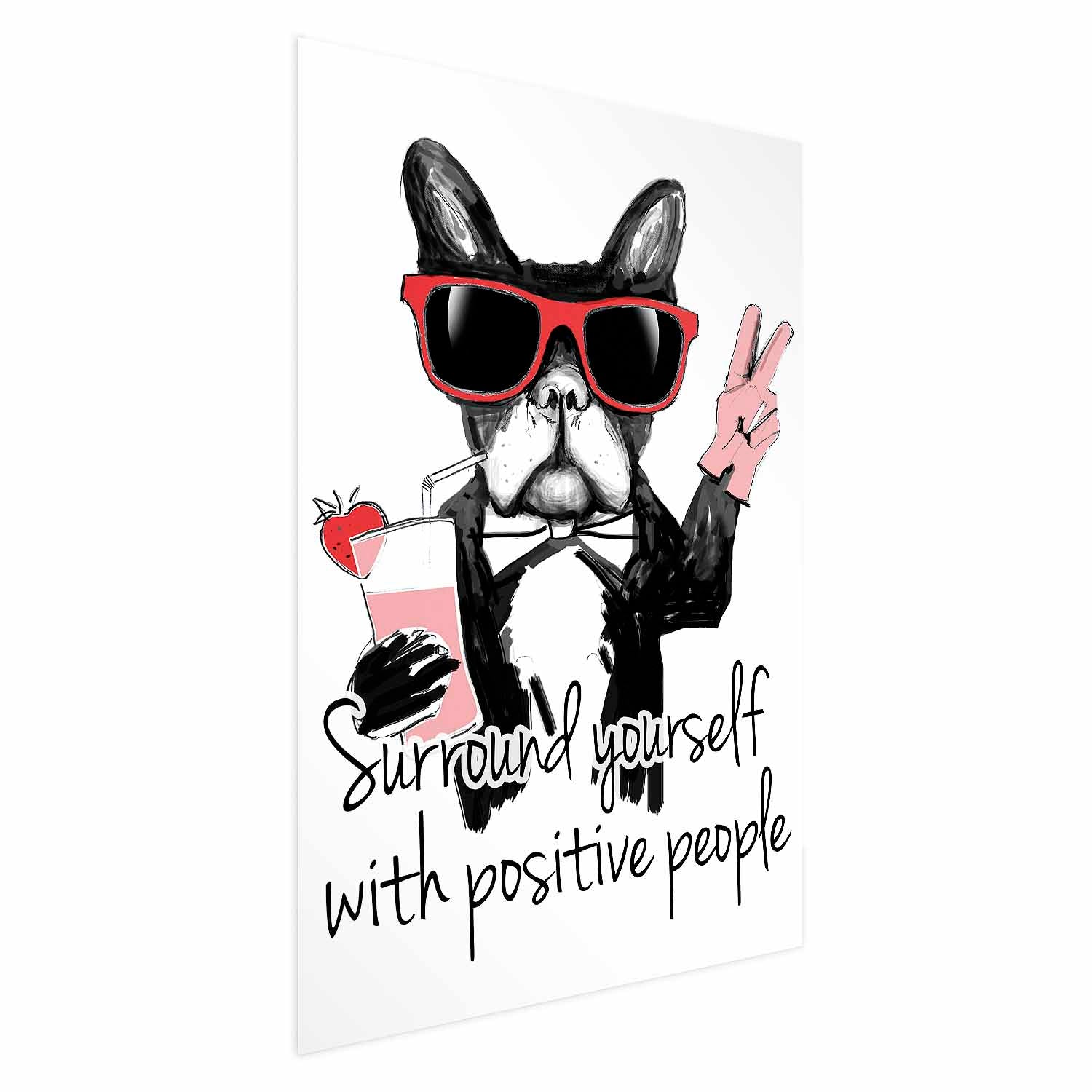 Positive People Quote Text Poster