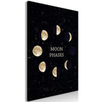 Canvas Print Lunar Cycle Vertical - Text Artwork