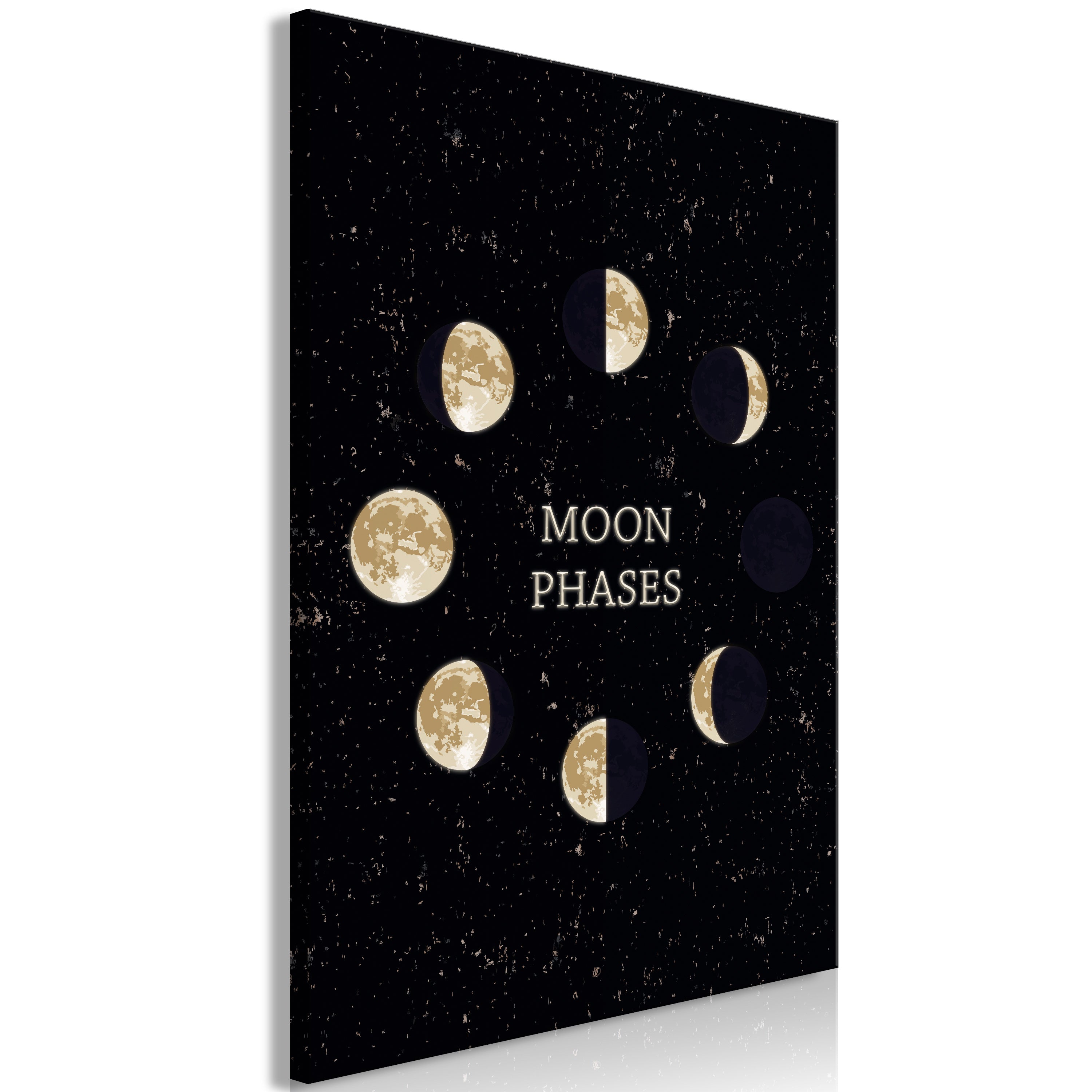 Canvas Print Lunar Cycle Vertical - Text Artwork