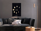 Canvas Print Lunar Cycle Vertical - Text Artwork