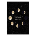 Lunar Cycle Typography Space Canvas Print