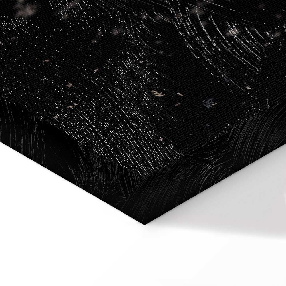 Lunar Cycle Typography Space Canvas Print