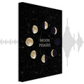 Lunar Cycle Typography Space Canvas Print