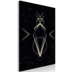 Canvas Print: Symmetry of Shapes - Graphic Motif in Black Shade