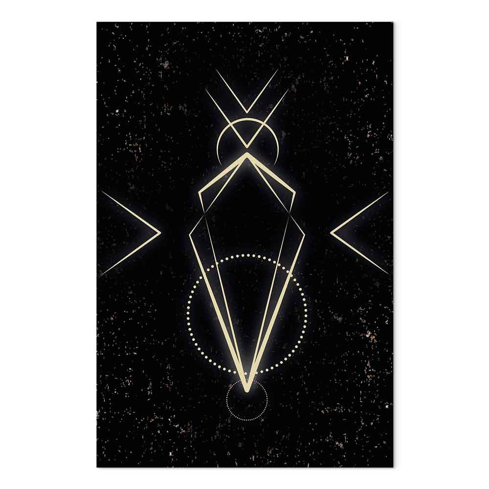 Abstract Geometric Black Canvas Print