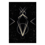 Abstract Geometric Black Canvas Print