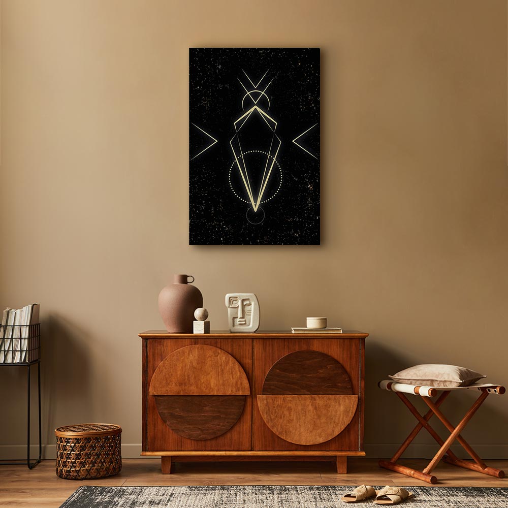 Abstract Geometric Black Canvas Print