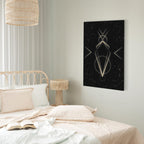 Abstract Geometric Black Canvas Print