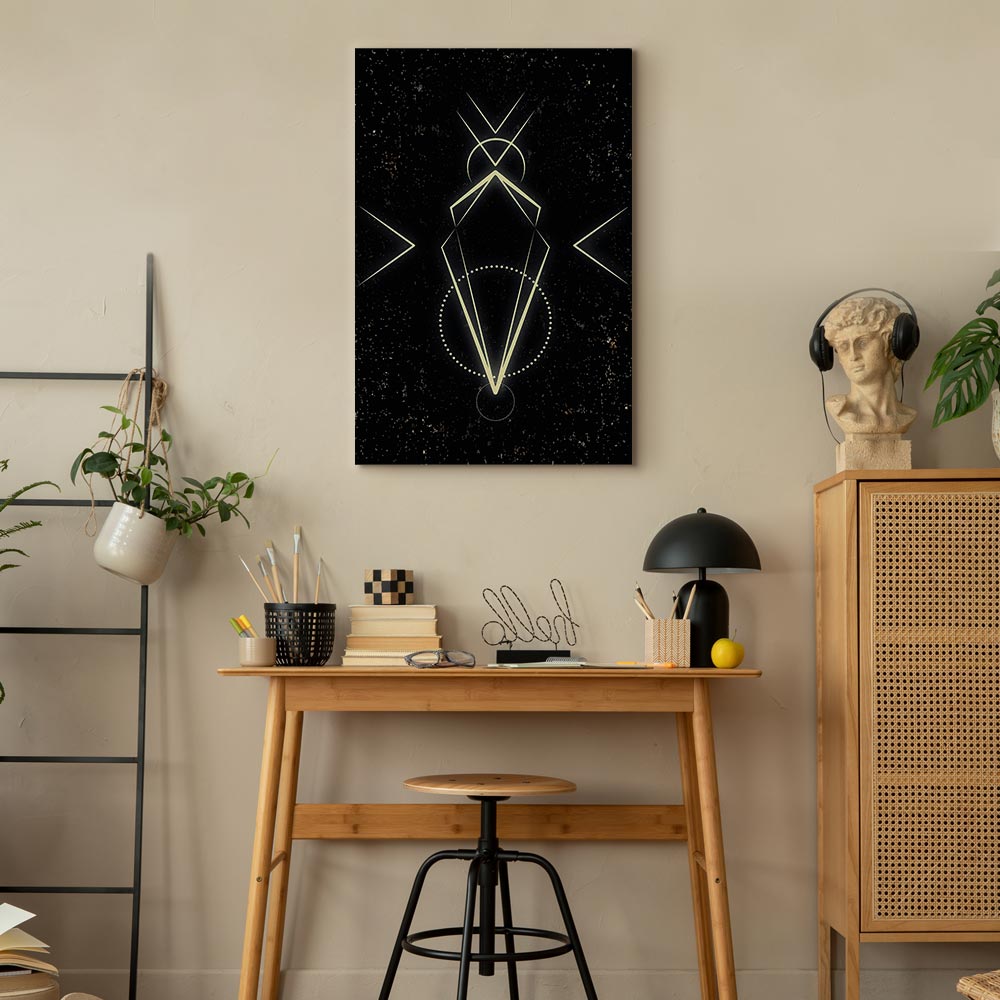 Abstract Geometric Black Canvas Print