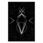 Abstract Geometric Black Canvas Print