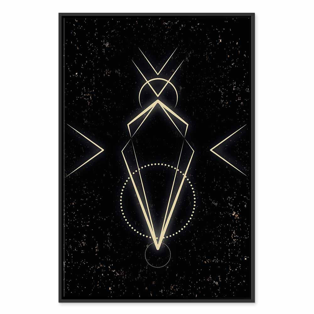 Abstract Geometric Black Canvas Print