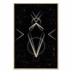 Abstract Geometric Black Canvas Print