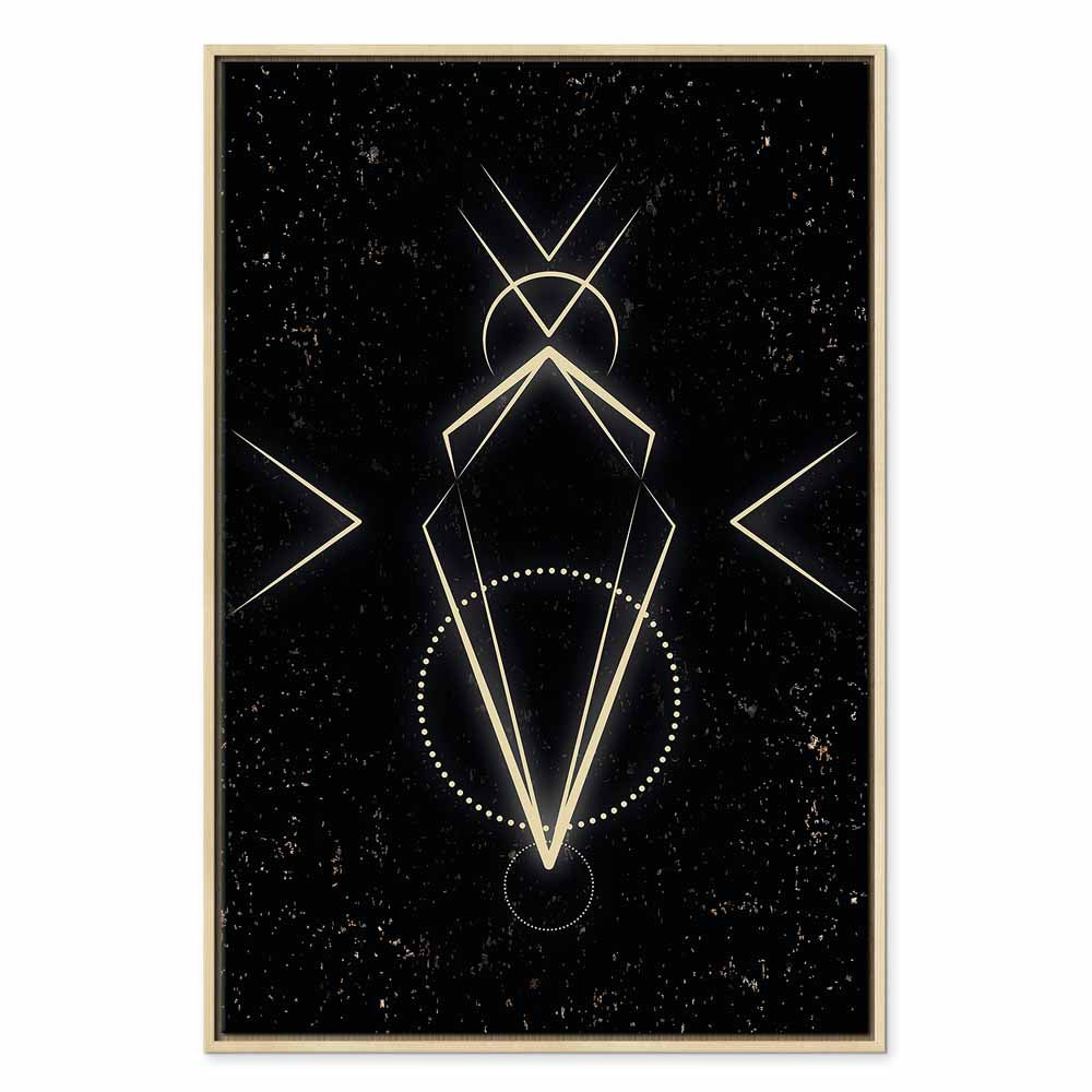 Abstract Geometric Black Canvas Print