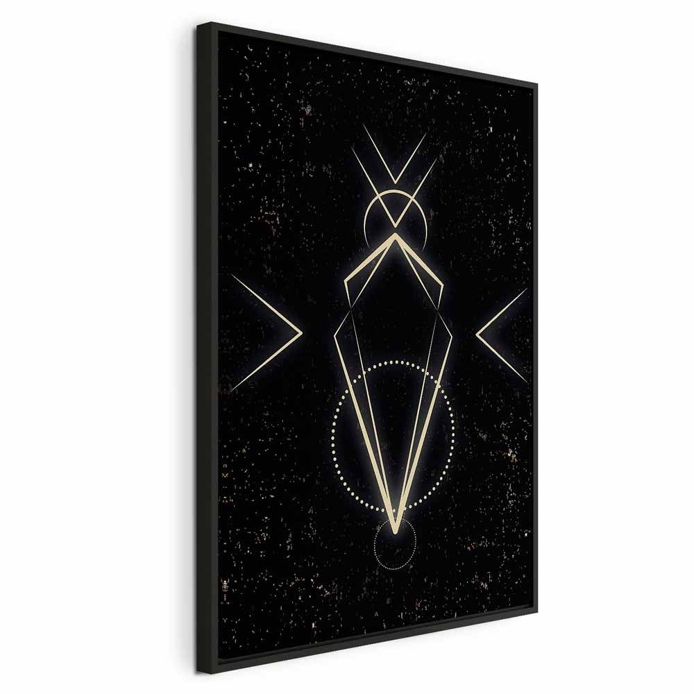 Abstract Geometric Black Canvas Print