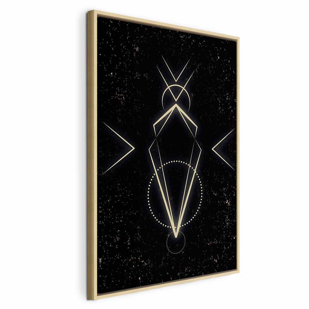 Abstract Geometric Black Canvas Print