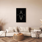 Abstract Geometric Black Canvas Print