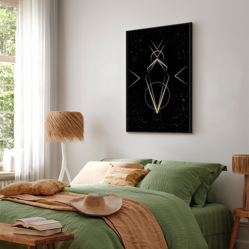 Abstract Geometric Black Canvas Print