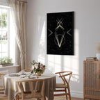 Abstract Geometric Black Canvas Print