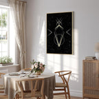 Abstract Geometric Black Canvas Print