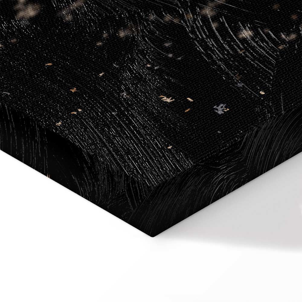 Abstract Geometric Black Canvas Print