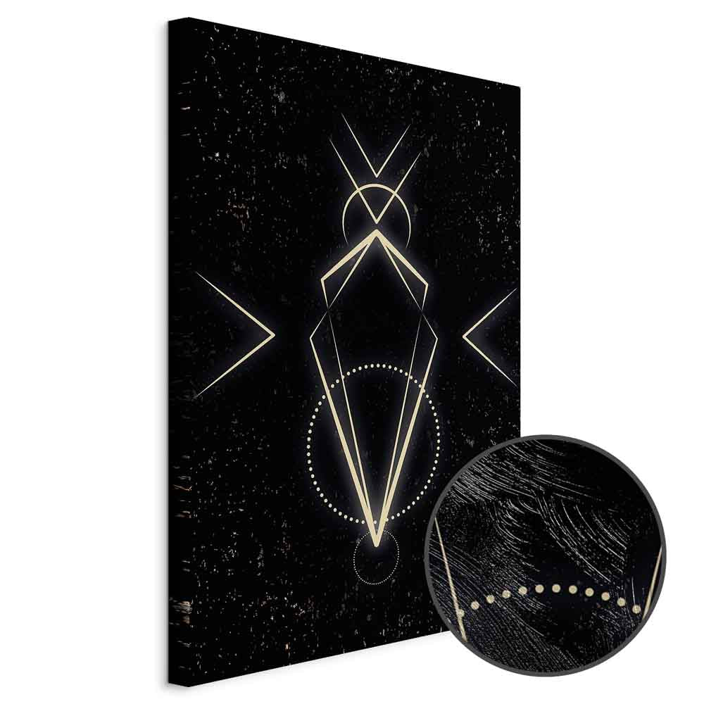 Abstract Geometric Black Canvas Print