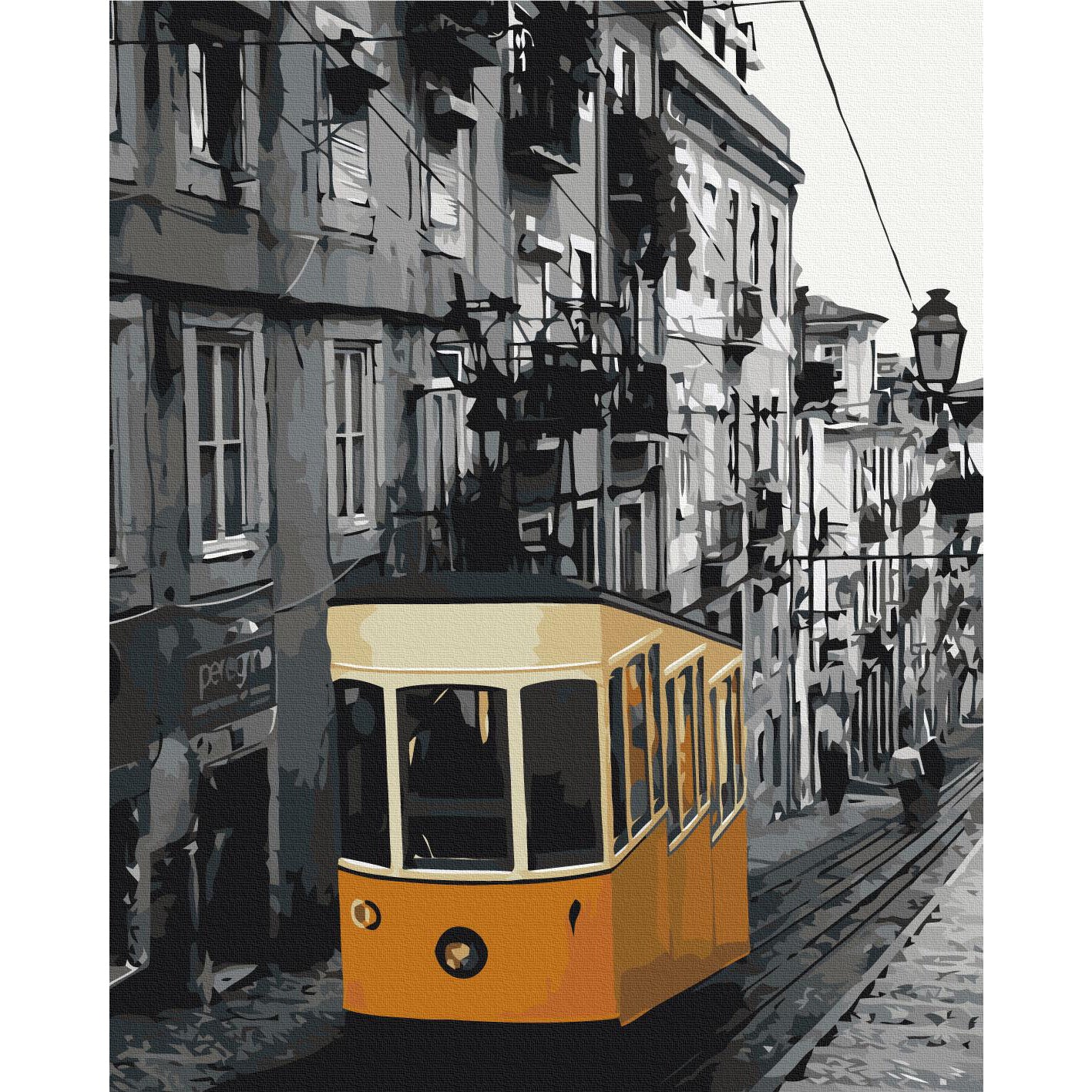 Lisbon Tram City Paint by Numbers Kit