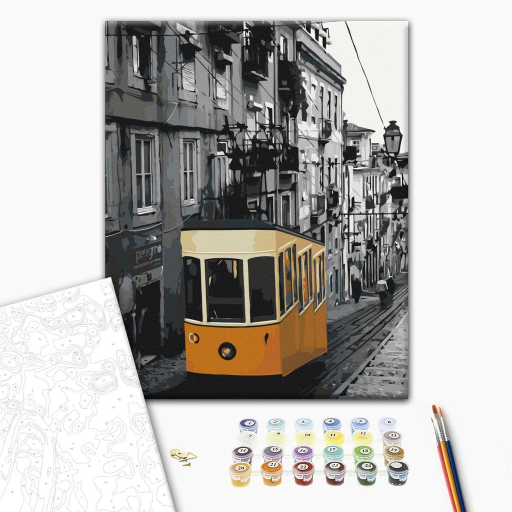 Lisbon Tram City Paint by Numbers Kit