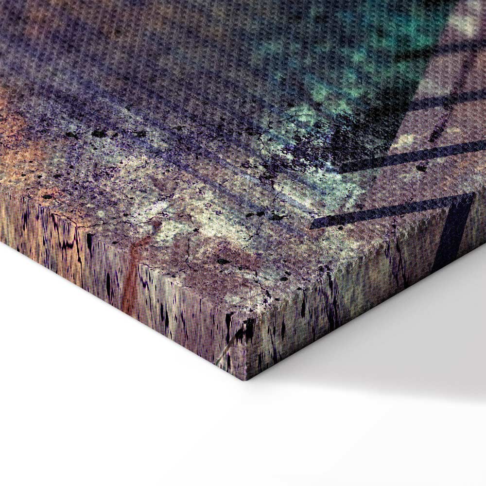 Honey Geometric Abstract Vertical Canvas Print