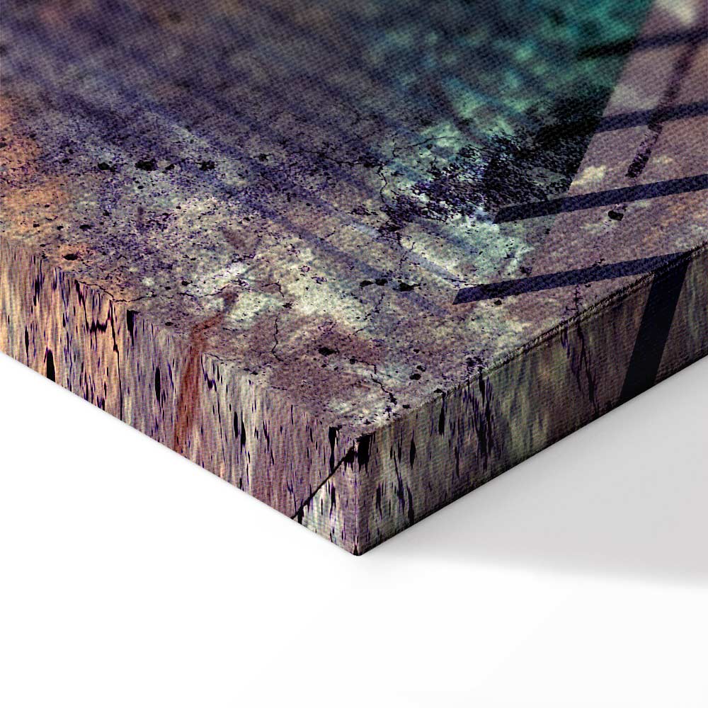 Honey Geometric Abstract Vertical Canvas Print