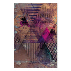 Honey Geometric Abstract Vertical Canvas Print