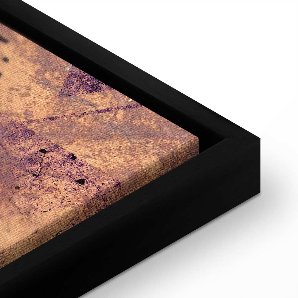 Honey Geometric Abstract Vertical Canvas Print