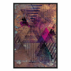 Honey Geometric Abstract Vertical Canvas Print