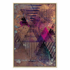 Honey Geometric Abstract Vertical Canvas Print