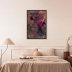 Honey Geometric Abstract Vertical Canvas Print